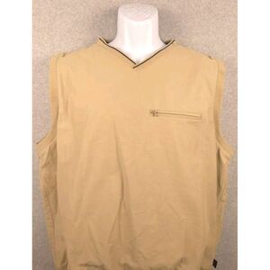 Polo Golf Ralph Lauren Mens Mesh‎ Lined Vest Large Beige